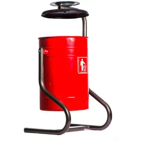 урна уличная «альянс» 26л круглая, труба, с крышкой и пепельницей