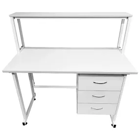 стол лабораторный с надстройкой слн 16.012 (белый)