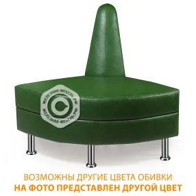 диван наружный угол дмн (кожзам эконом белый)