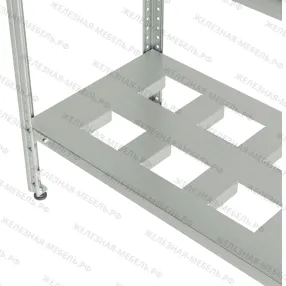стеллаж полочный сплб «base» 1600х800х400 со сплошной полкой (цинк)