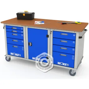 верстак мобильный трехтумбовый woker pro 3514.1800