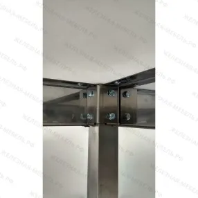 стол производственный спрп - 860х1000х800 «profi inox» с полкой перфорацией (с бортом)