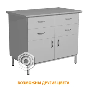 стол-тумба сл-111/2.2 «стандарт» (корпус металл серый, столешница постформинг серый, каркас серый)