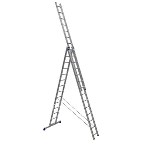 лестница трехсекционная алюминиевая 3х15 арт. 6315