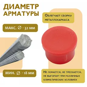 фиксатор арматуры защитный колпачок 18-32 мм 500 шт