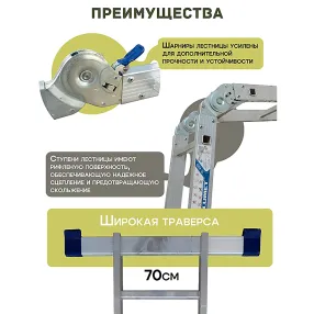 лестница-трансформер алюминиевая alumet 4х2