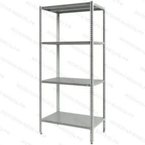 стеллаж полочный сплб «base» 1800х800х500 со сплошной полкой (цинк)