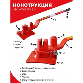 ручной станок для гибки арматуры afacan 12e