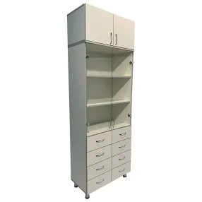 шкаф медицинский стр мд 103.21 + антресоль стр мд 112.02 (белый)