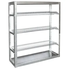 стеллаж для тарелок стандарт сктн-3кс-м (сетки хром., каркас нерж.разборный) 1060х905х315 мм