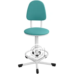 кресло на винтовой опоре кр02 с регулируемой опорой для ног