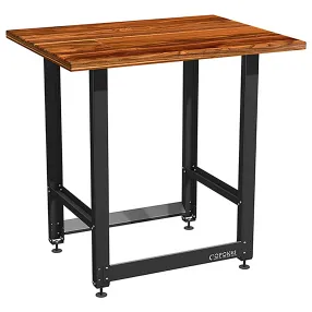 верстак small со столешницей из массива и траверсами для хранения мотоколёс