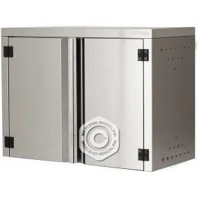 полка навесная закрытая пнзн - 600х800х400 «norma inox» двери расп., сетки тарелки - 2 шт. (поддон)