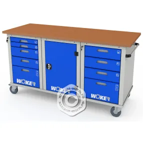 верстак мобильный трехтумбовый woker pro 3514.1800
