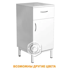 тумба стационарная узкая металлическая тмс-4 (белый)
