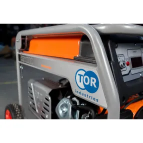 генератор бензиновый tor km11000h 8,0 квт 220в 33 л с кнопкой запуска и колесами