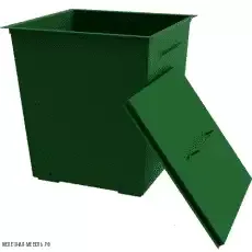 металлический контейнер, 750 л. с крышкой