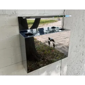 пепельница уличная настенная из нержавеющей стали klesto st 300