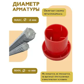фиксатор арматуры защитный колпачок 10-18 мм 2000 шт