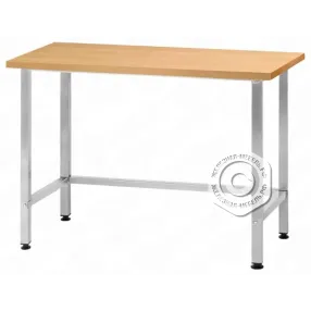 стол кондитерский спрн 860х1200х800 «norma inox» бук/40 (полка-обвязка разб.; ножка проф., тр. 40)