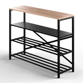 обувница gutta 710х920х290 (4 полки) каркас чёрный, настил эвок