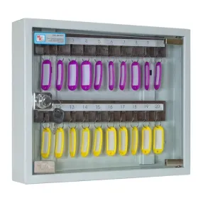 ключница кл-20с б со стеклянной дверкой