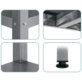 стеллаж полочный сплп «profi ral» 2000х800х500 (полка-решетка 5 шт.)