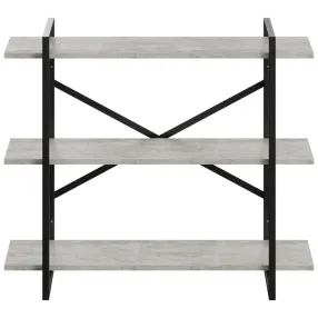 полка навесная gutta 780х920х250 (3 яруса) каркас чёрный, настил патина