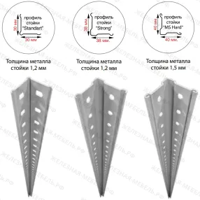 стеллаж ms strong 1850х700х700 (4 полки)
