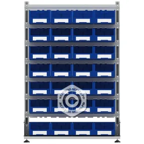 стеллаж для пластиковых лотков sortex односторонний 1500x1000x450.03