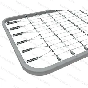 кровать «п-образная двойная» к6411к спинка d32х32, ложе 1900х700, закруглённое, сетка кв. звено