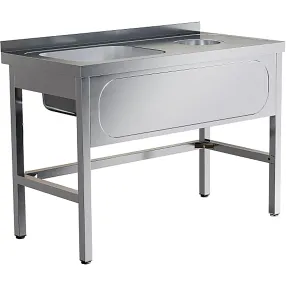 стол для сбора пищевых отходов с ванной и бортом сповц/1-12/6-бо-л